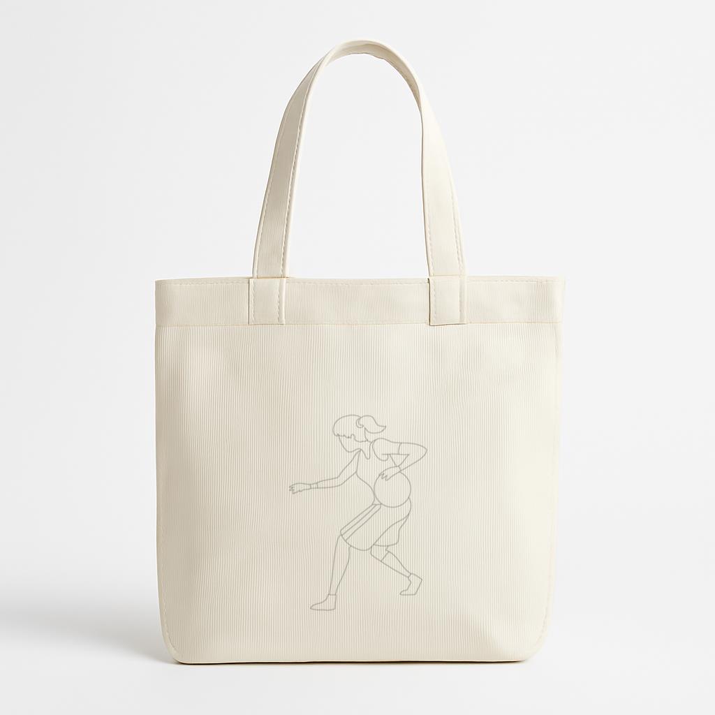 Basketball Player Female Running Ball Player Hair Tie Shorts Accessory T Shirt Line Canvas Tote Bag