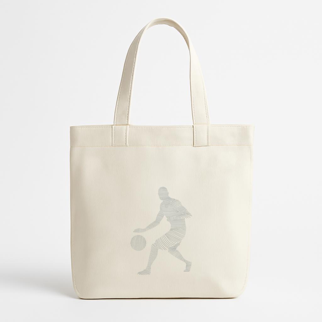 Basketball Player Player Ball Shorts T Shirt Bald Striped Silhouette Canvas Tote Bag