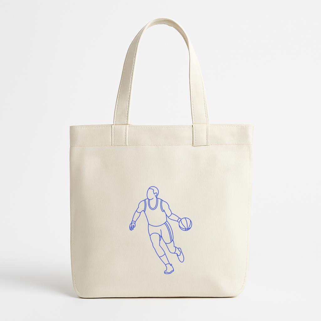 Basketball Player Stroke Canvas Tote Bag
