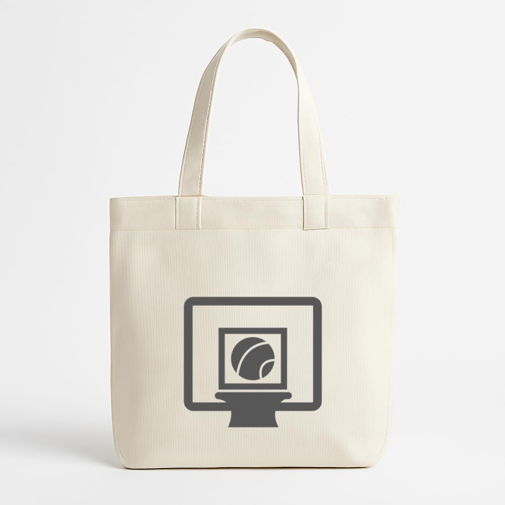 Basketball With Post Icon Canvas Tote Bag
