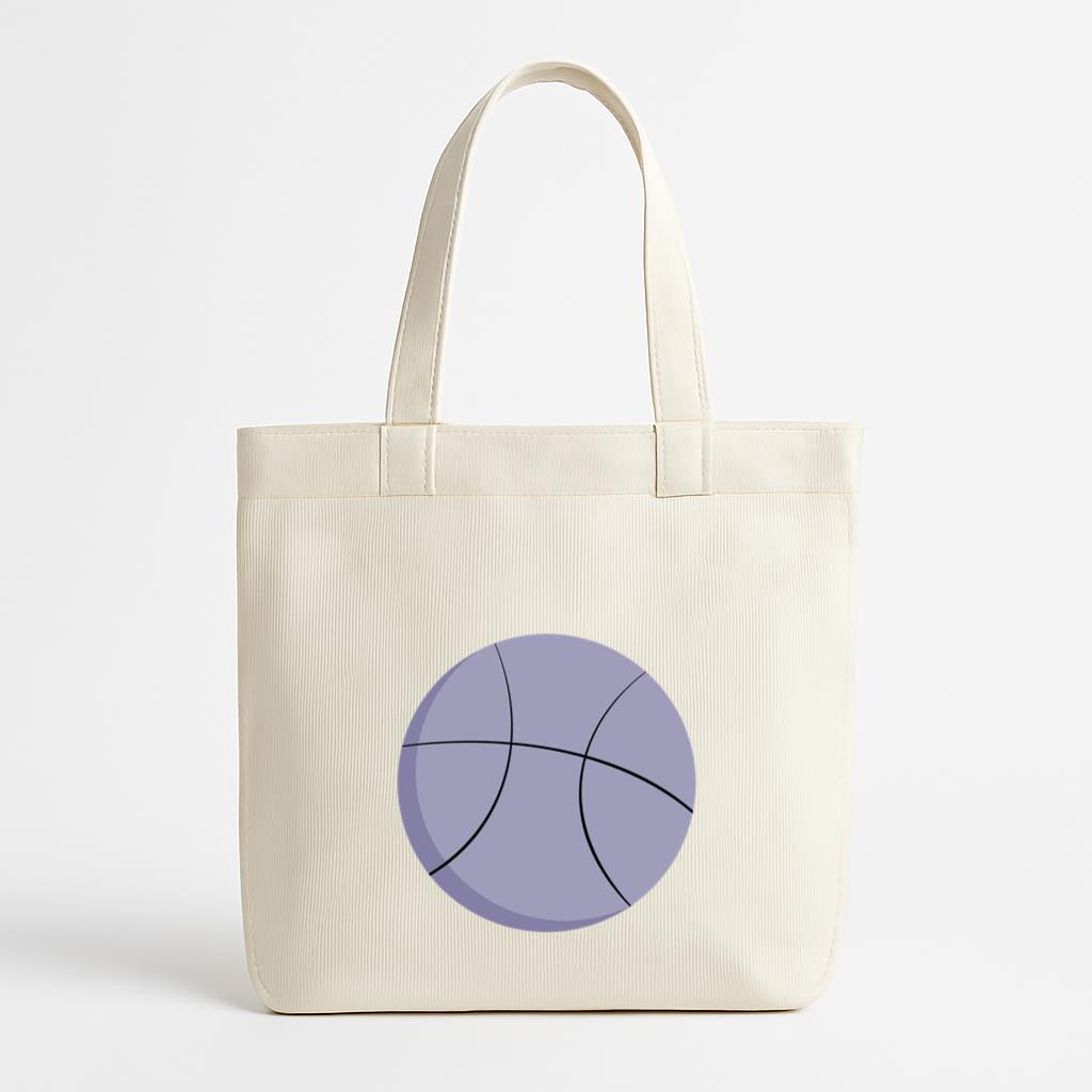 Big Basketball Ball Flat Canvas Tote Bag