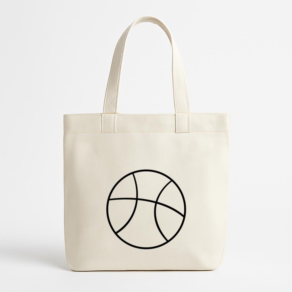 Big Basketball Stroke Canvas Tote Bag