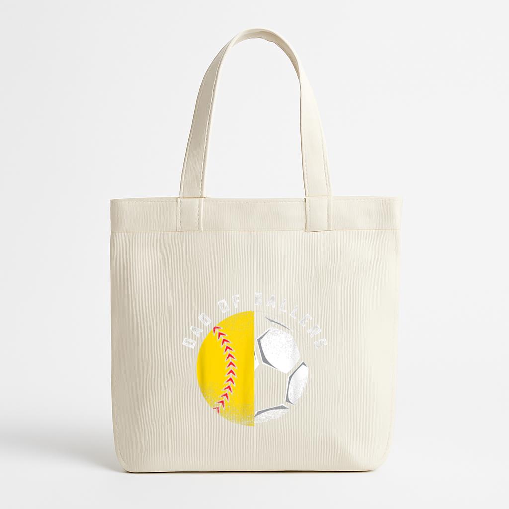 Dad Of Ballers Father Son Softball Soccer Canvas Tote Bag