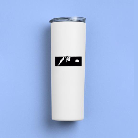 Drawn Kicking Soccer Tumbler