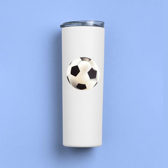 Glossy Soccer Ball Tumbler