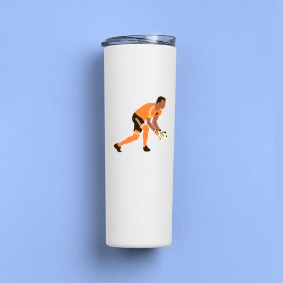 Goalkeeper Soccer Flat Tumbler