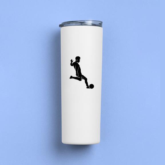 Kid Soccer Football Silhouette Tumbler