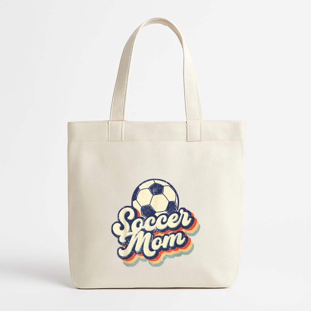 Soccer Mom Retro Vintage Mom Life Canvas Tote Bag