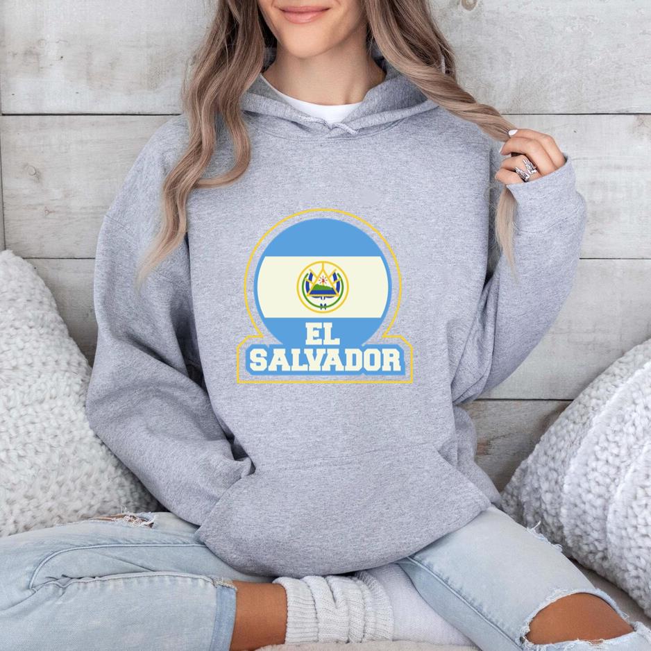 Soccer Sticker Allusive To El Salvador Hoodie