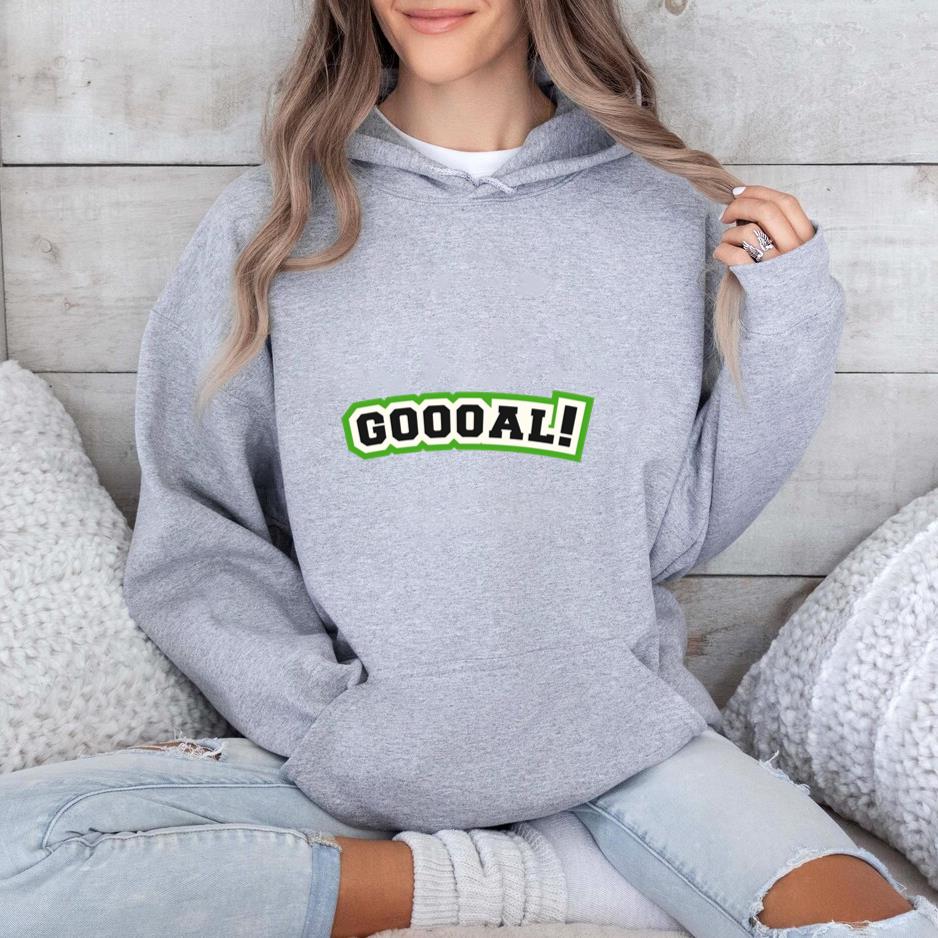 Soccer Sticker With The Word Goal Hoodie