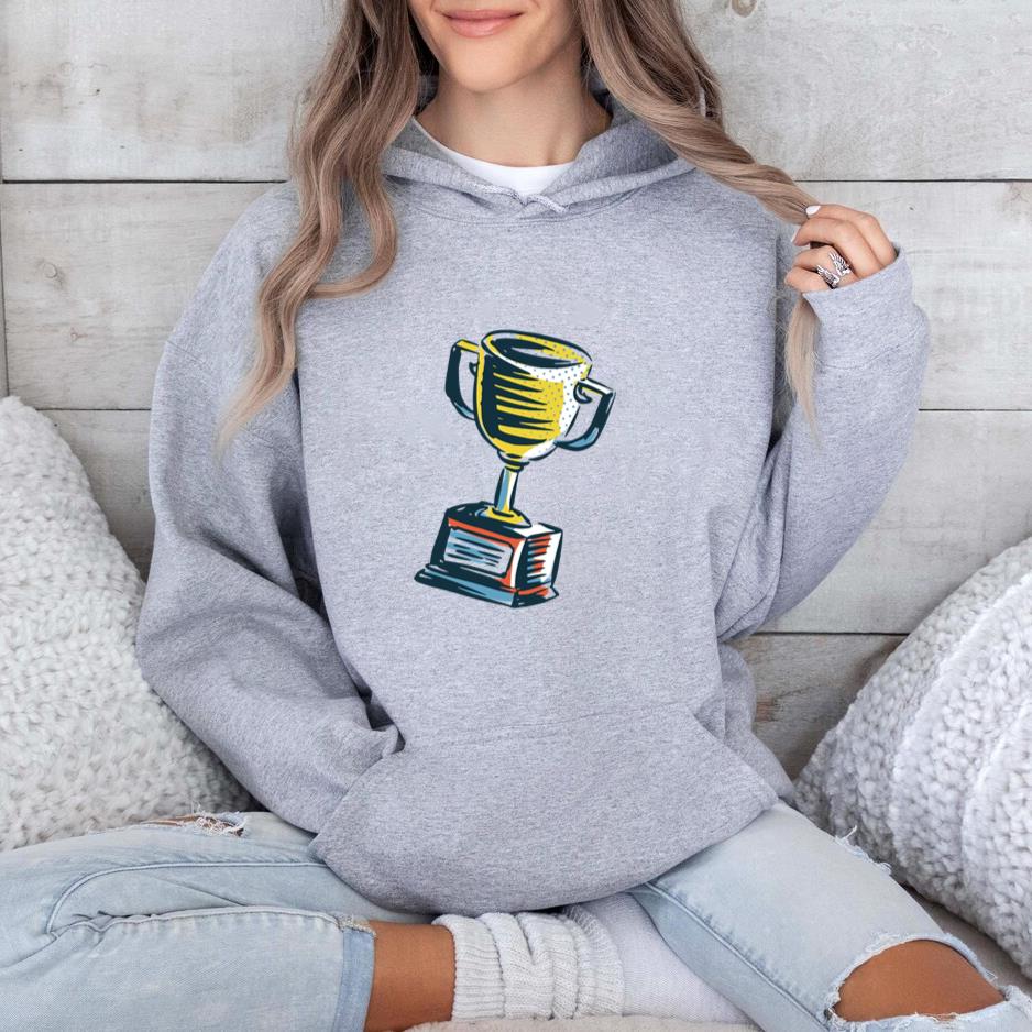 Sports Trophy Cup Hand Drawn Hoodie
