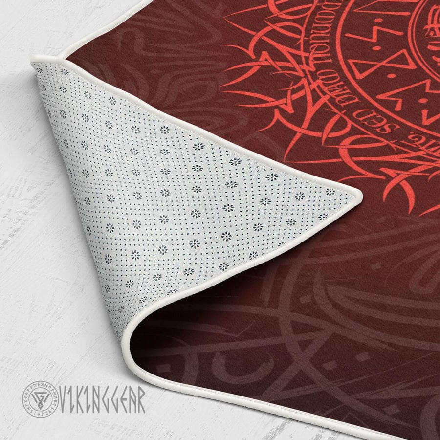 Theonederland - Aegishjalmur Helm Of Awe In Fire Viking Area Rug - Image 5
