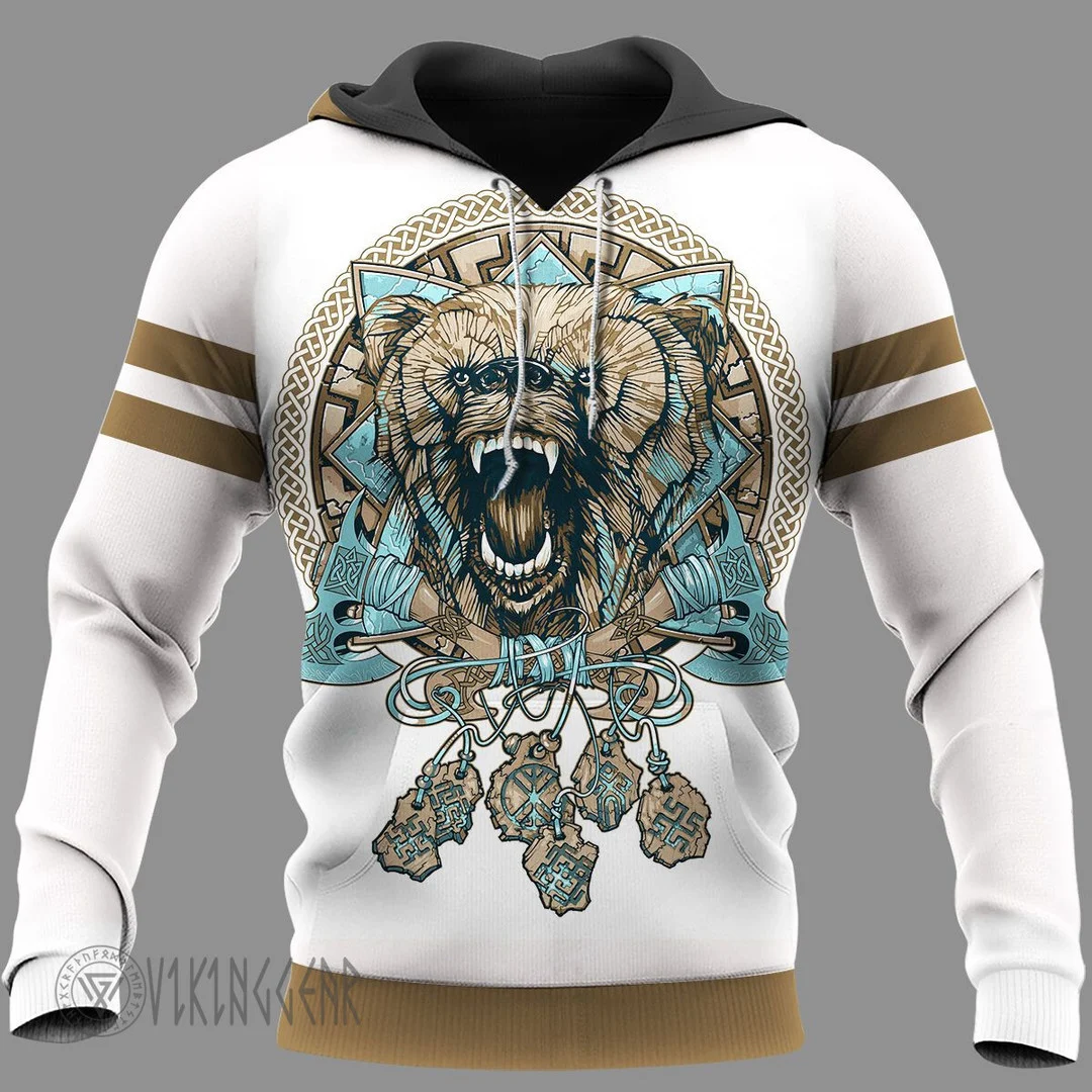 Theonederland - Dream Catcher Wolf Graphic Viking Hoodie