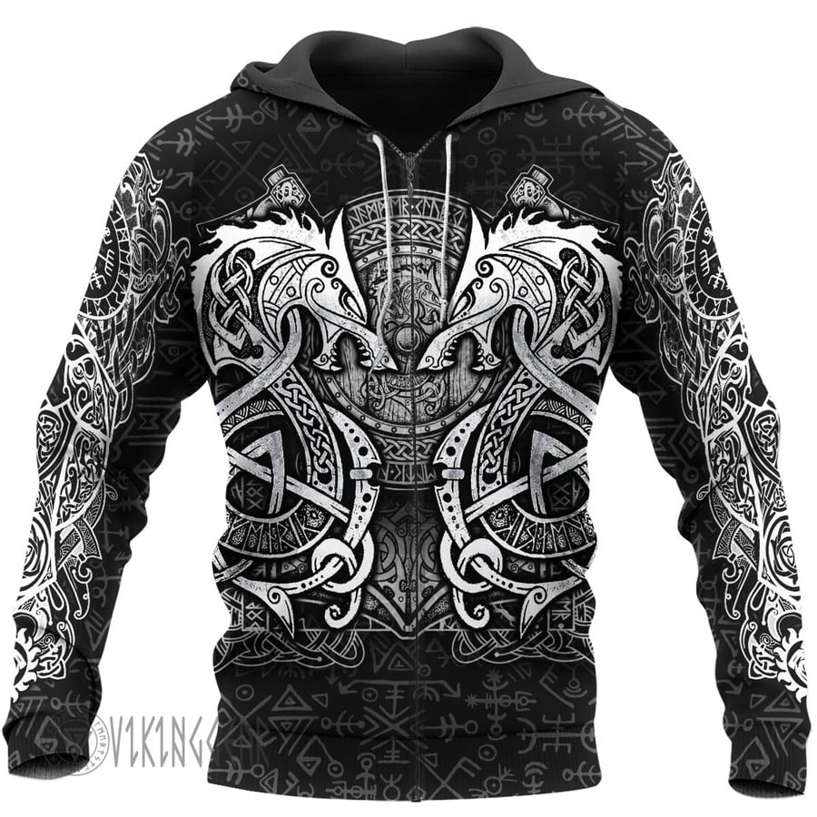 Theonederland - Fenrir Hammer Viking Hoodie - Image 3