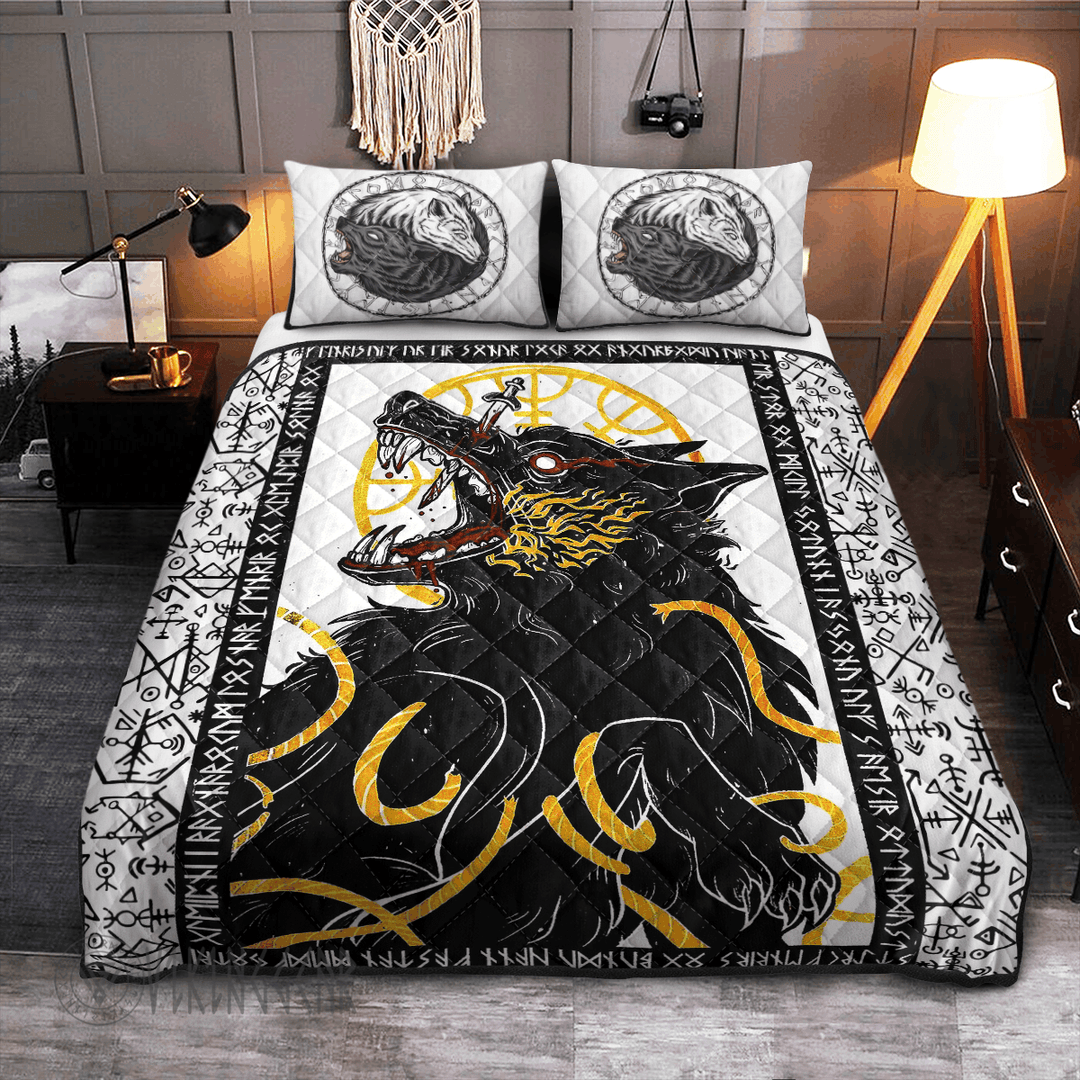 Theonederland - Fenrir Skoll and Hati Viking Quilt Set