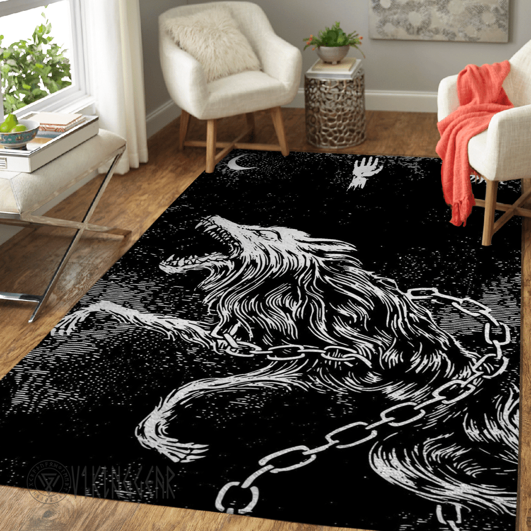 Theonederland - Fenrir Sun And Moon Viking Area Rug