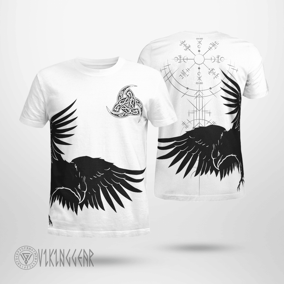 Theonederland - Hugin And Munin Odin's ravens Viking T-Shirt