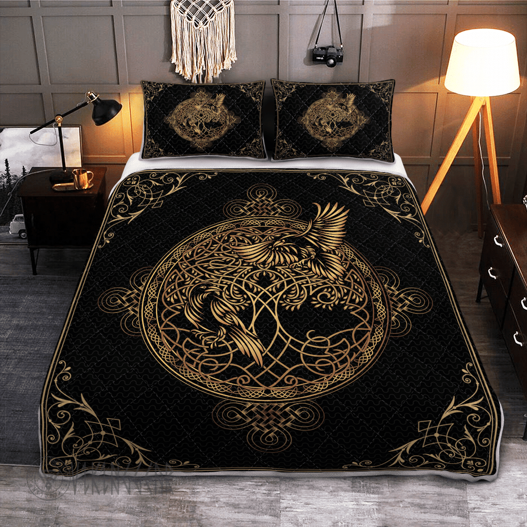 Theonederland - Hugin and Munin Yggdrasil Viking Quilt Set