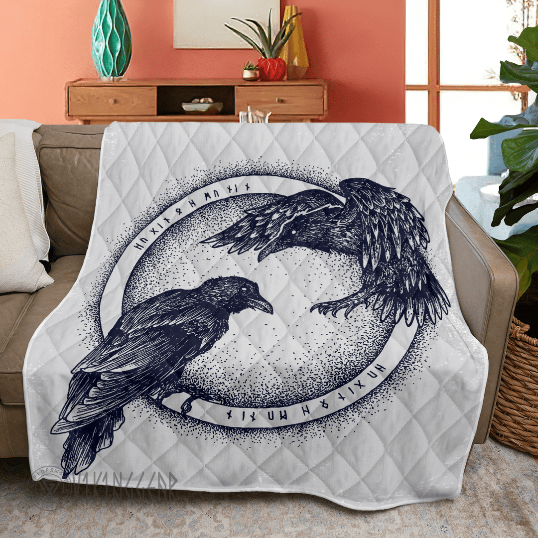 Theonederland - Huginn and Muninn - Raven of Odin - Viking Quilt