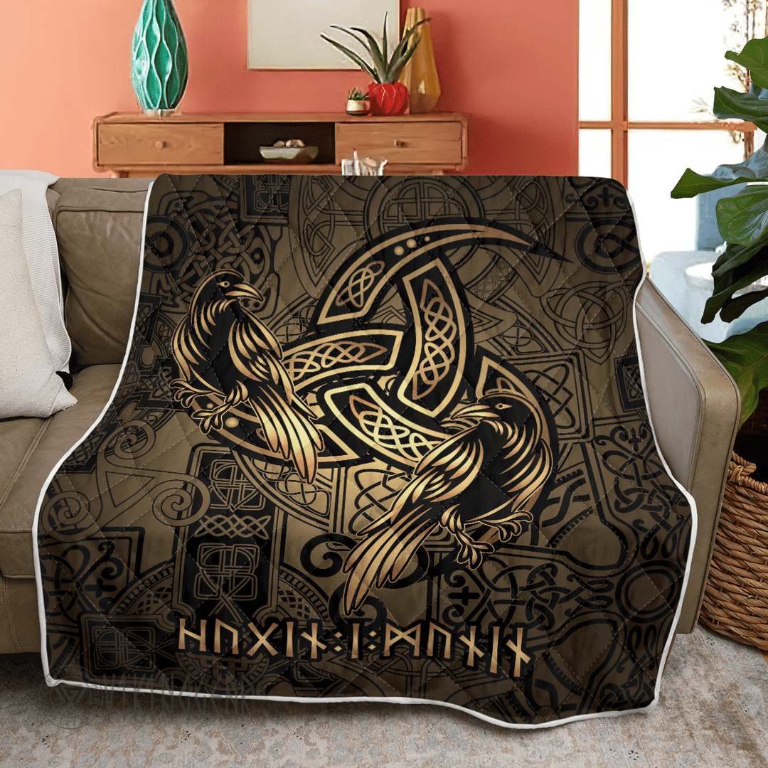 Theonederland - Huginn and Muninn - The Triple Horn of Odin - Viking Quilt