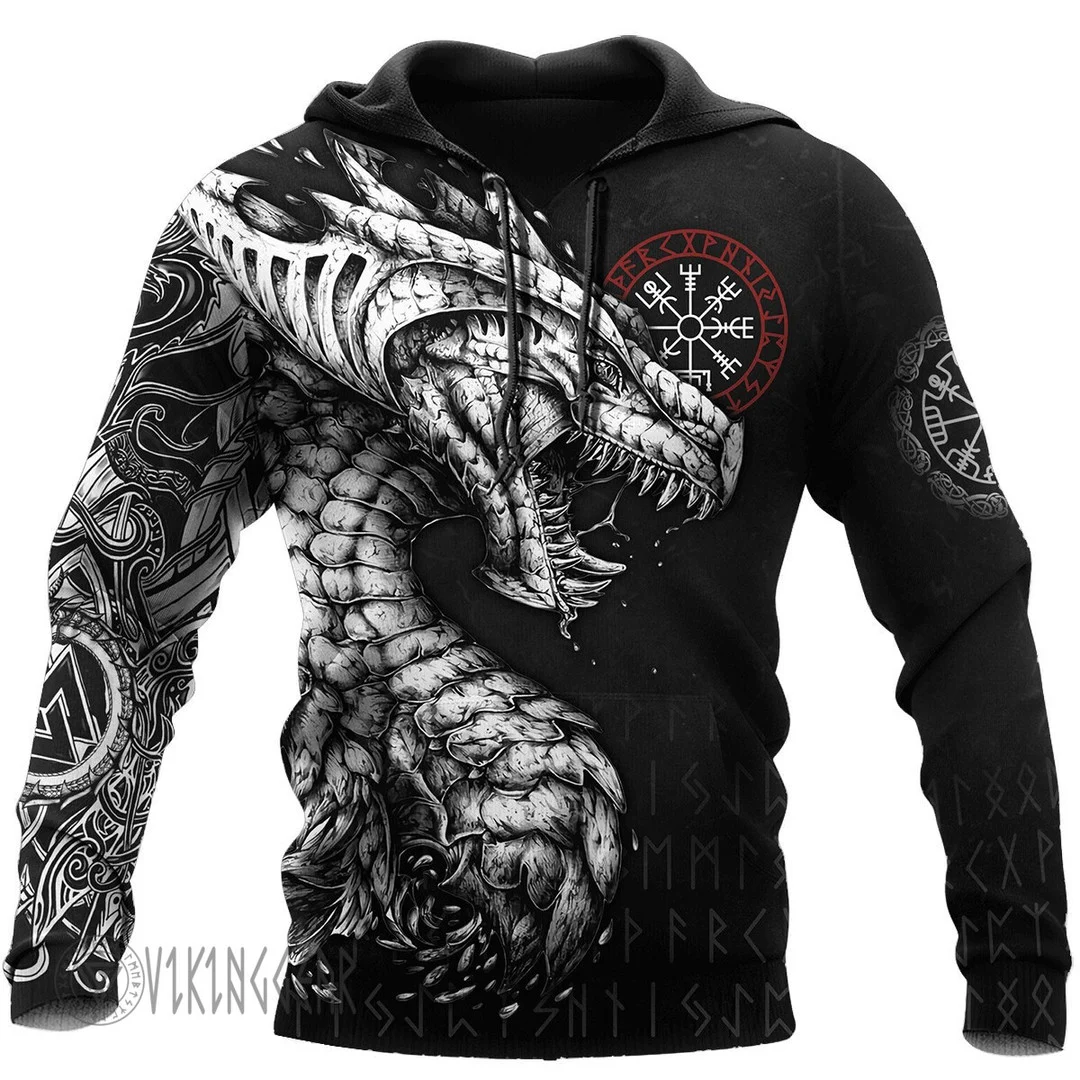 Theonederland - Jormungandr Vegvisir Viking Hoodie