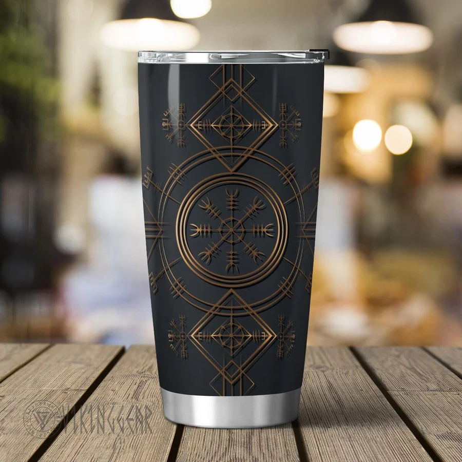 Theonederland - Norse Helm Of Awe - Viking Tumbler