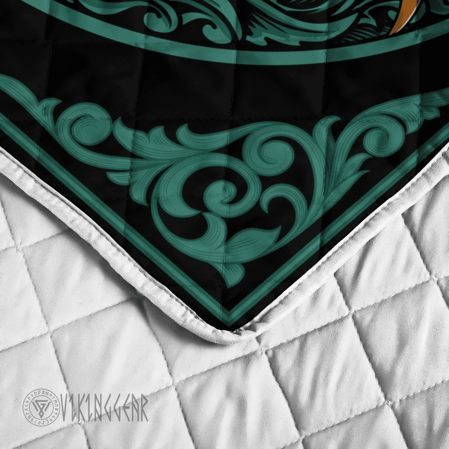 Theonederland - Norse Mythology Raven Vintage Viking Quilt Set - Image 4