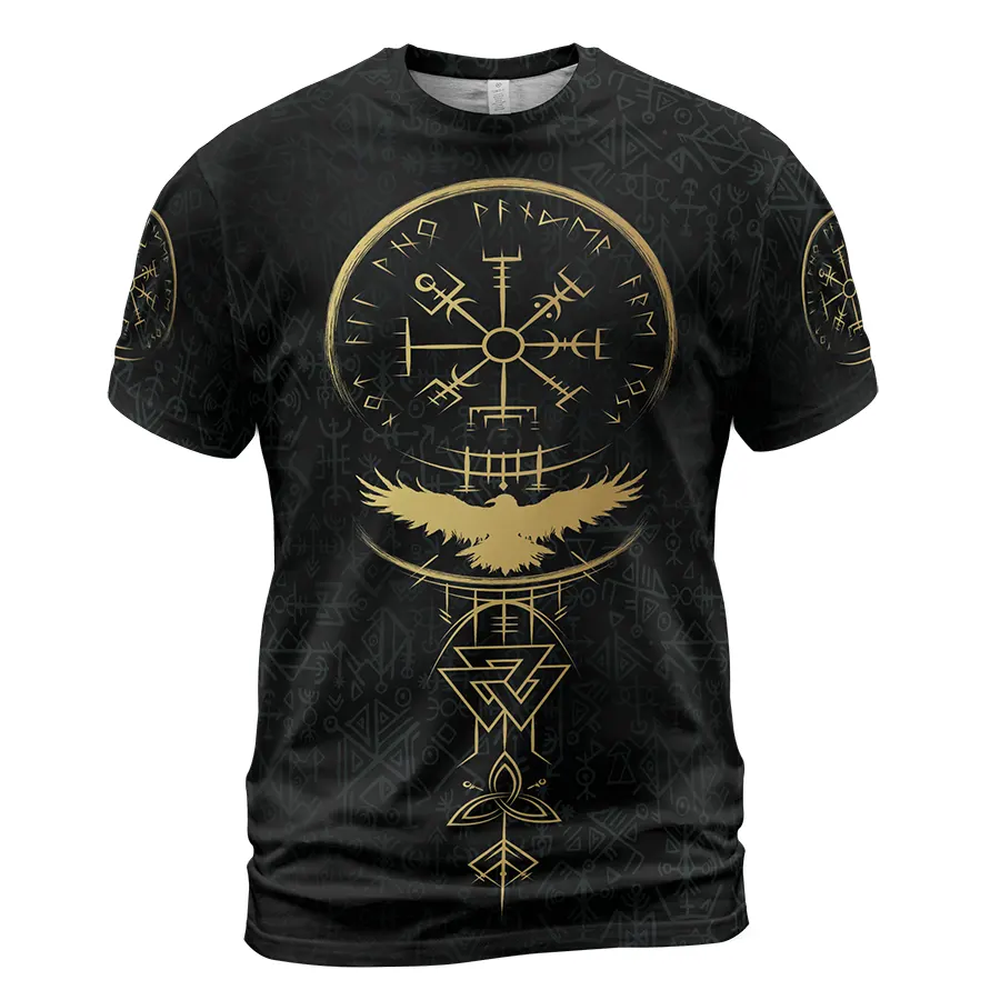Theonederland - Norse Tee – Viking Raven & Viking Compass Rune Power