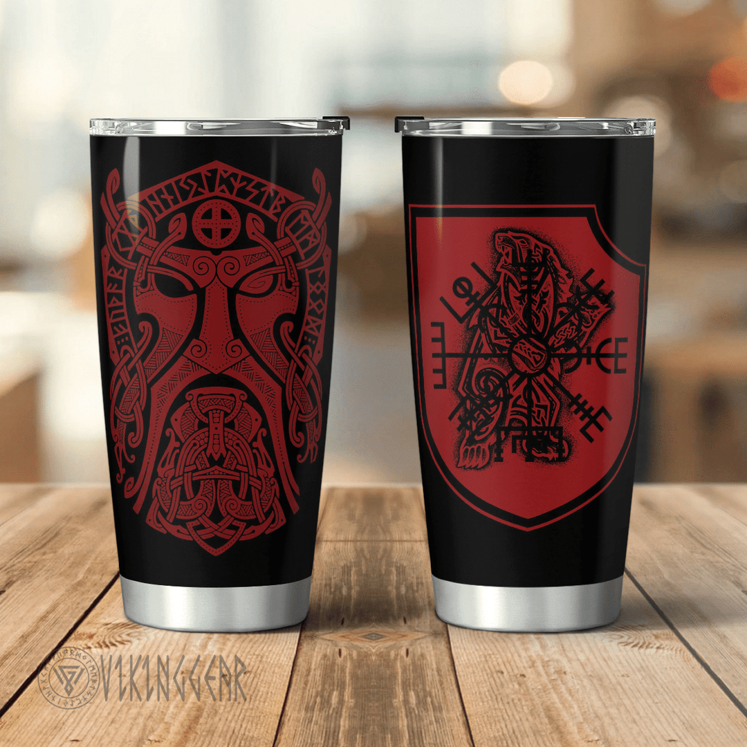 Theonederland - Odin - Bear Shiled - Viking Tumbler