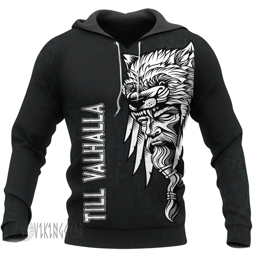 Theonederland - Odin Raven Till Valhalla Viking Hoodie