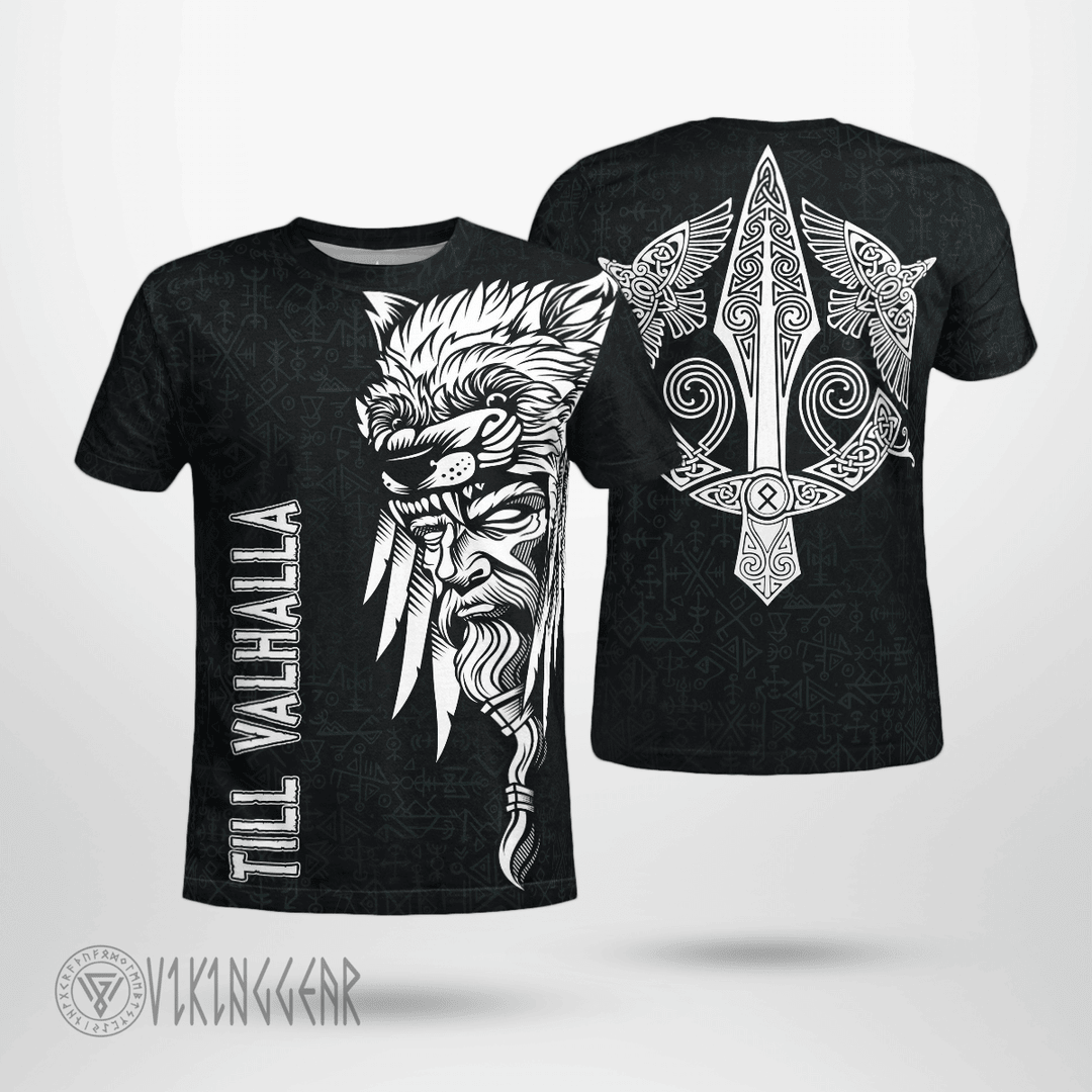 Theonederland - Odin Till Valhalla And Gungnir Viking T-Shirt