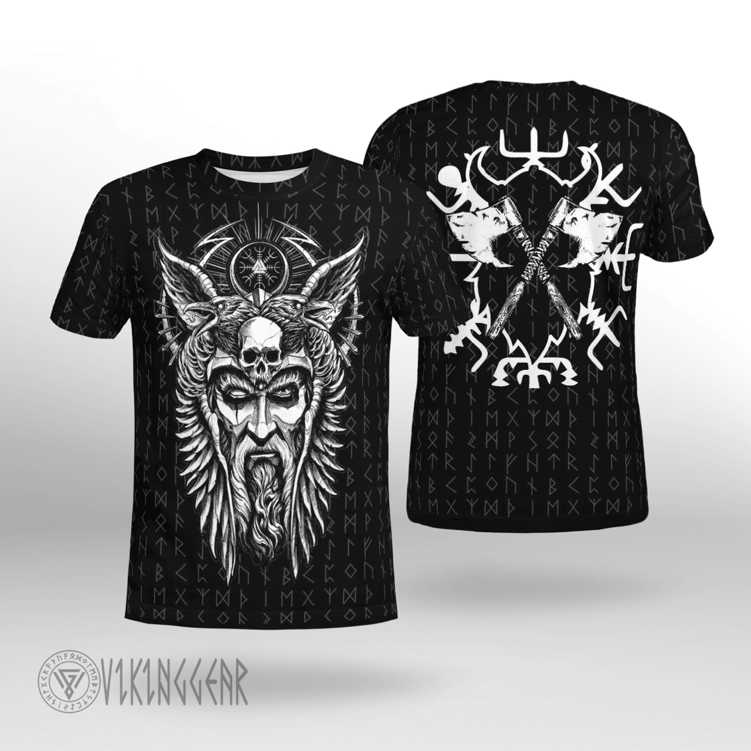 Theonederland - Odin Vegvisir Viking T-shirt For Sons Of Odin