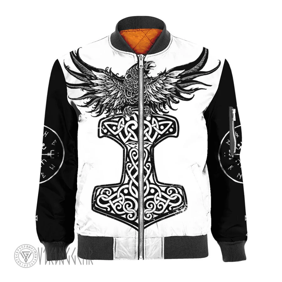 Theonederland - Raven Hammer and Tree Of Life Jacket | Viking Bomber Jacket