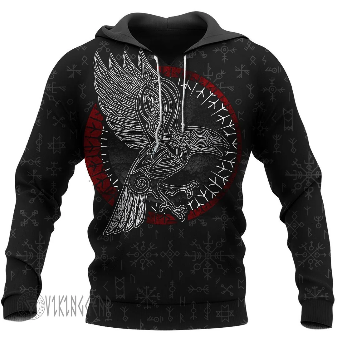 Theonederland - Raven Hammer Spear Of Odin Viking Hoodie