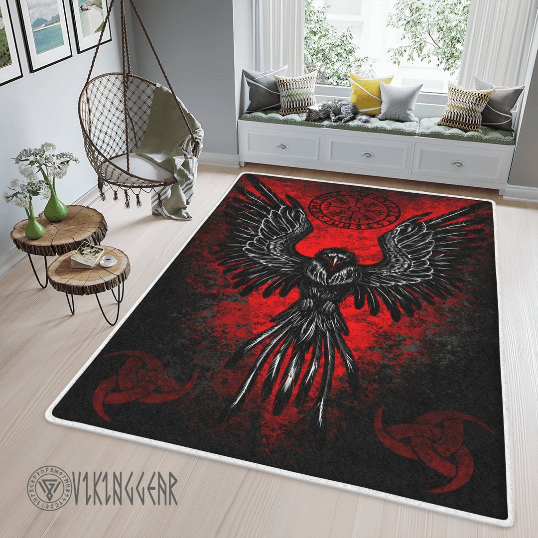 Theonederland - Raven In Lava Viking Area Rug