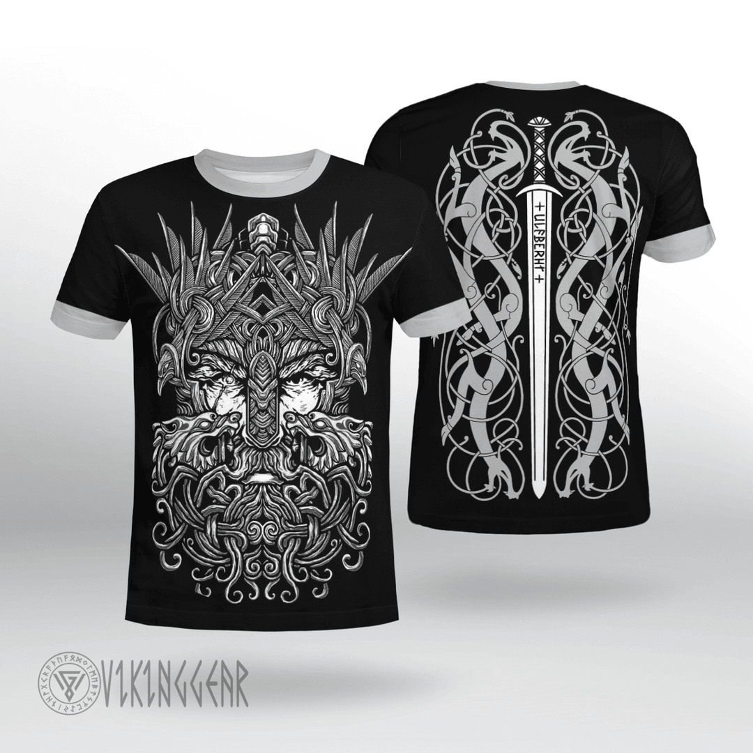 Theonederland - Raven Of Odin Ulfberht Swords Viking T-shirt