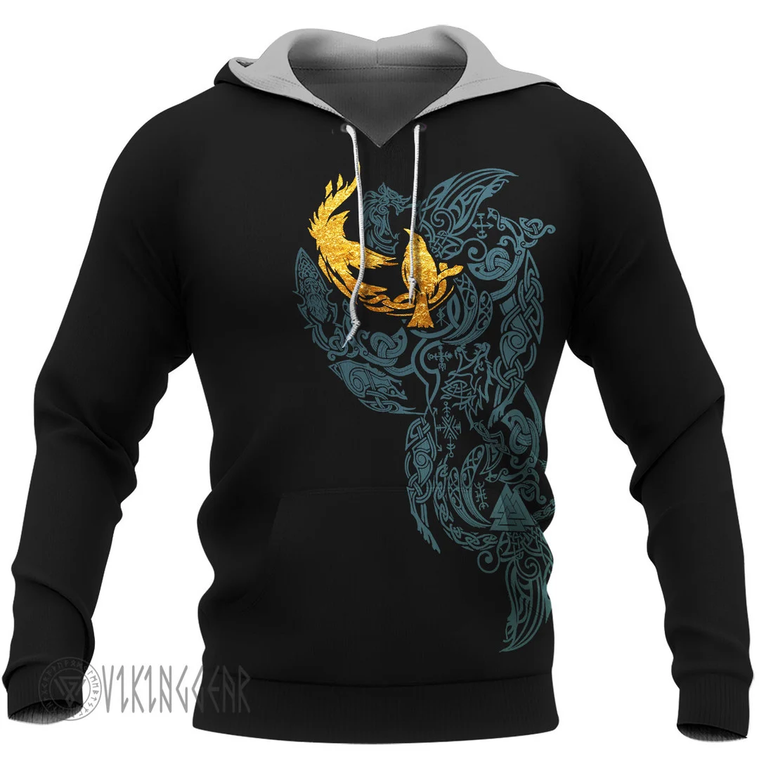 Theonederland - Ravens And Yggdrasil Viking Hoodie