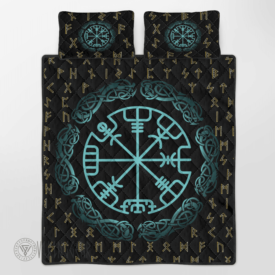 Theonederland - Rune Vegvisir Viking Quilt Set - Image 3