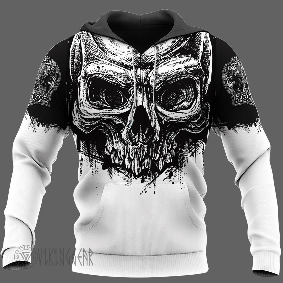 Theonederland - Skull Ulfhedinn Art Viking Hoodie