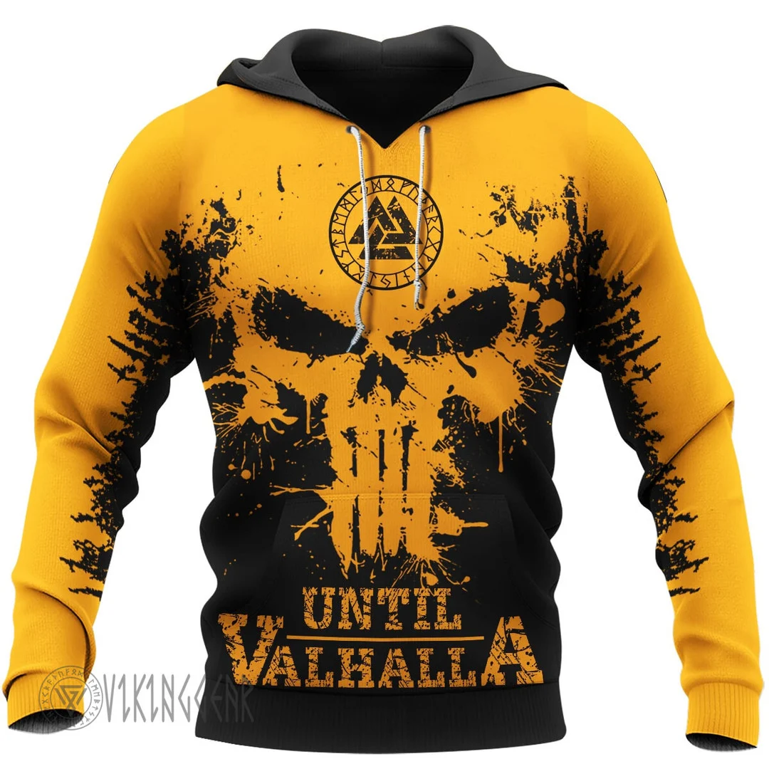 Theonederland - Skull Until Valhalla Fenrir Viking Hoodie