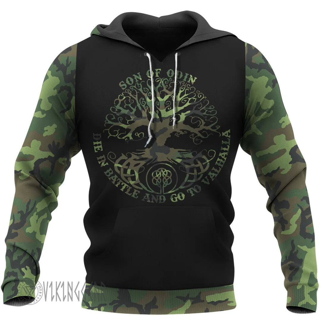Theonederland - Son Of Odin Die In Battle And Go To Valhalla Viking Hoodie