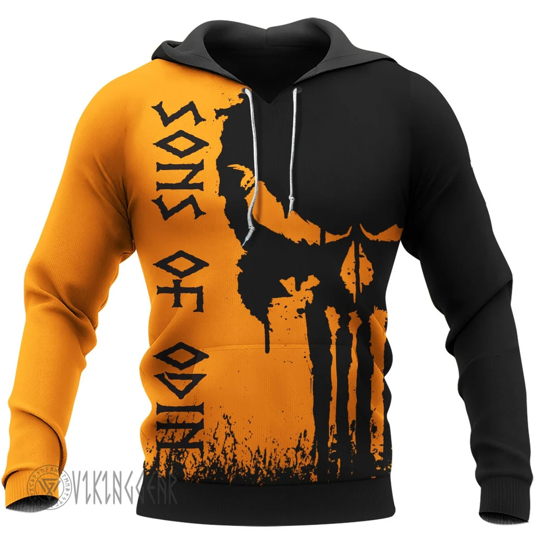 Theonederland - Sons Of Odin Skull Viking Hoodie