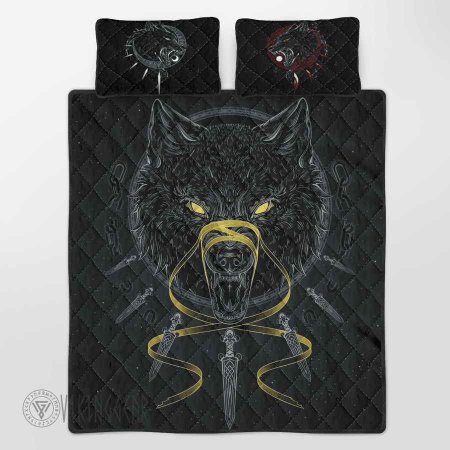 Theonederland - The Binding Of The Wolf Fenrir Viking Quilt Set - Image 3