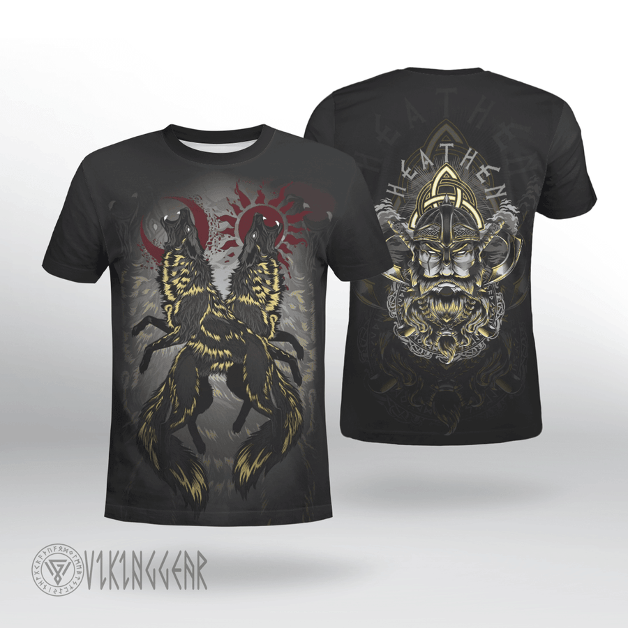 Theonederland - The Sons of Fenrir - Hati and Skoll - Viking T-shirt