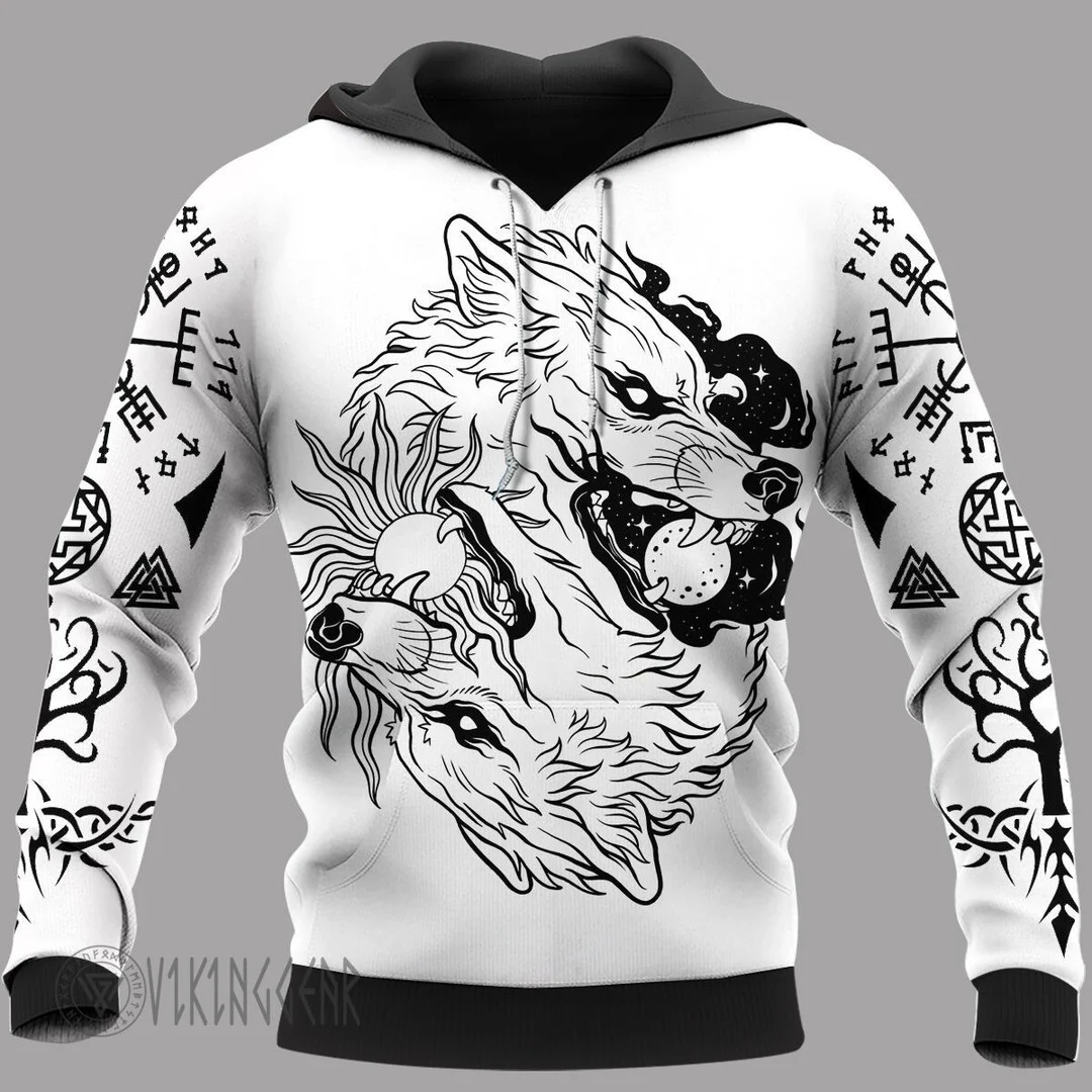 Theonederland - The Sons of Fenrir: Hati and Skoll Viking Hoodie