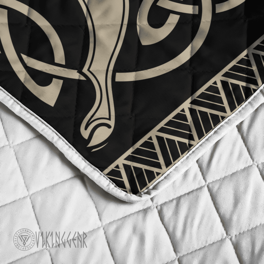 Theonederland - The Sons of Fenrir Skoll and Hati Stylized Art Viking Quilt Set - Image 4