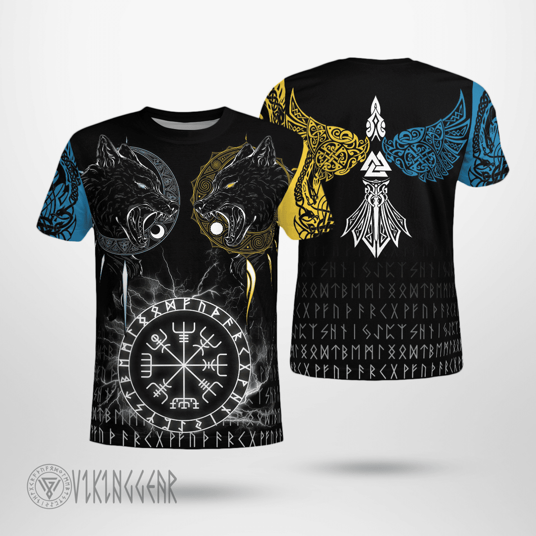 Theonederland - The Sons of Fenrir Skoll and Hati Viking T-shirt
