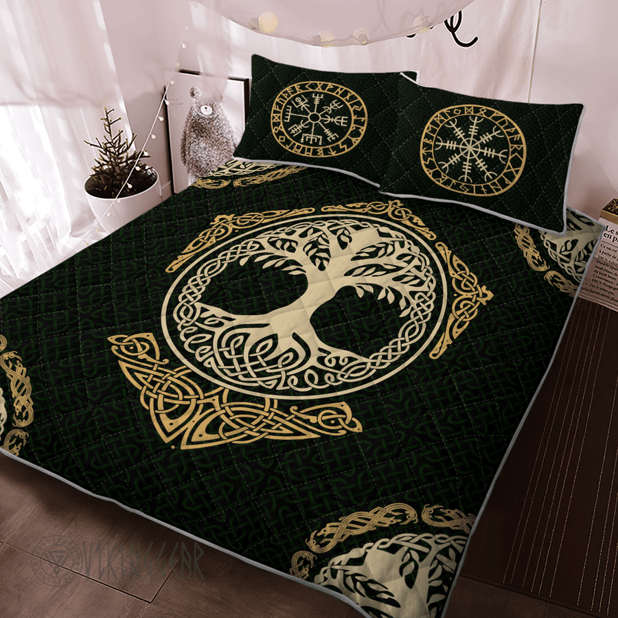 Theonederland - The Tree of Life in Norse Mythology Viking Quilt Set - Image 2