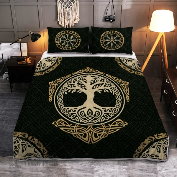 Theonederland - The Tree of Life in Norse Mythology Viking Quilt Set - Image 5