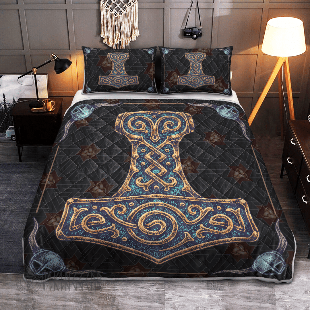 Theonederland - Thor Hammer Art Viking Quilt Set